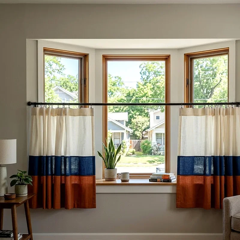 Short Bay Window Curtains Ideas