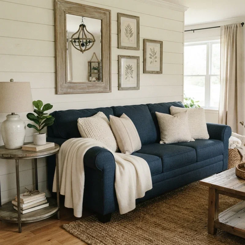Navy Couch Living Room Ideas