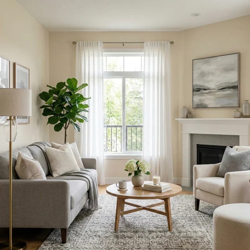 Classy Cream and Grey Living Room Ideas