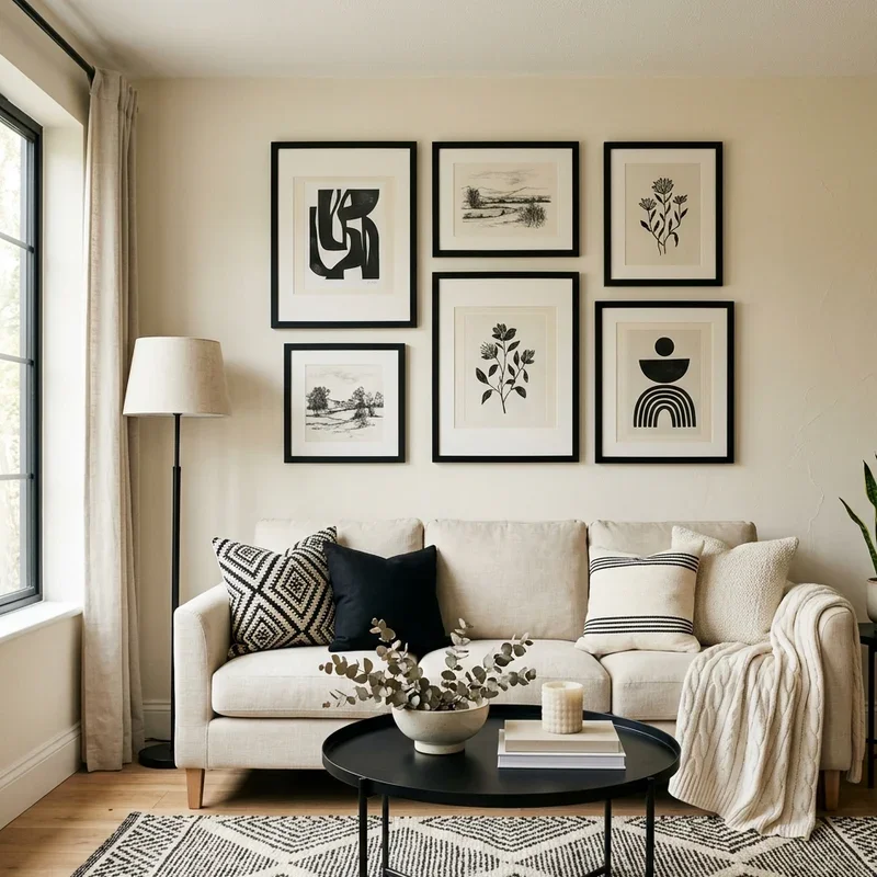 Black and Cream Living Room Ideas