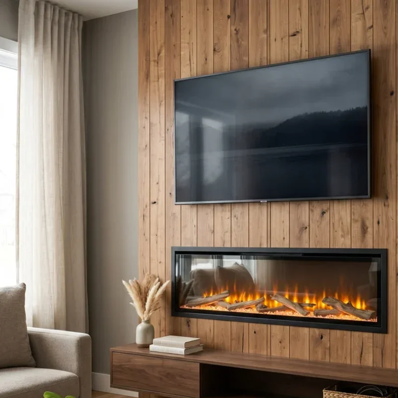 Electric Fireplace Ideas With TV Above
