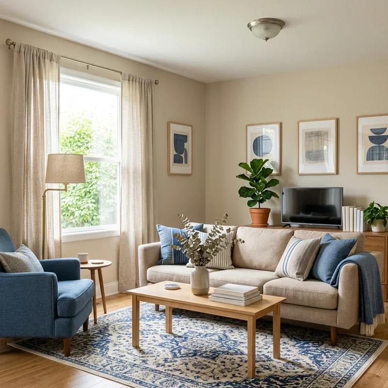 15 Beige and Blue Living Room Ideas for Cozy Homes