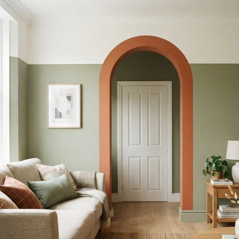 Two Tone Living Room Paint Ideas