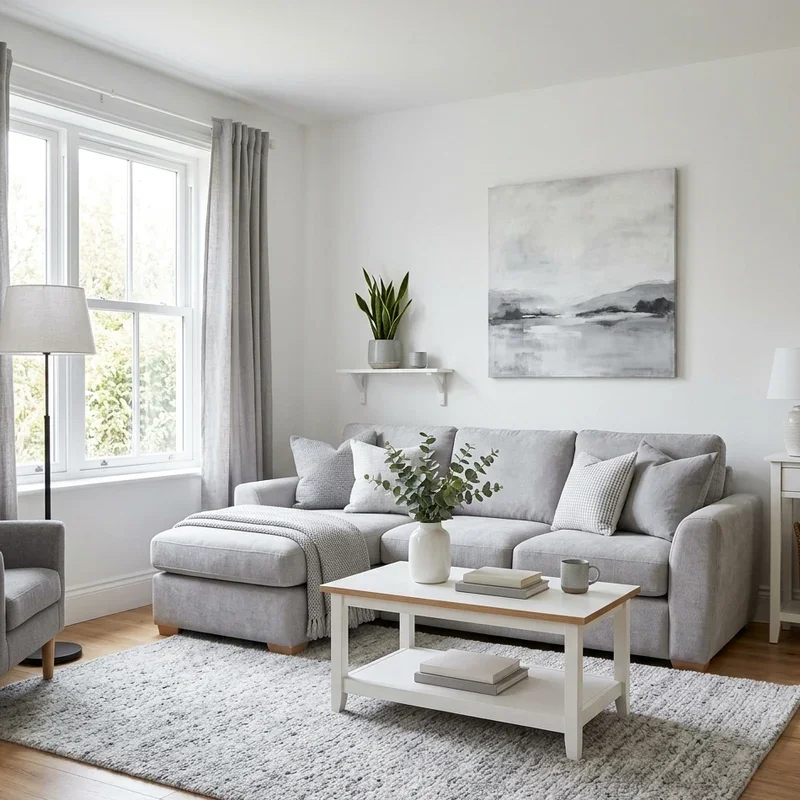 White and Grey Living Room Ideas