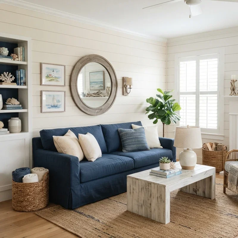 Navy Living Room Ideas