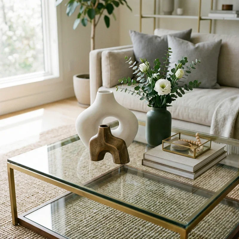 Glass Coffee Table Decor Ideas