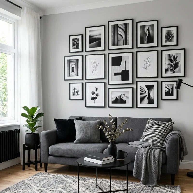 Gray and Black Living Room Ideas