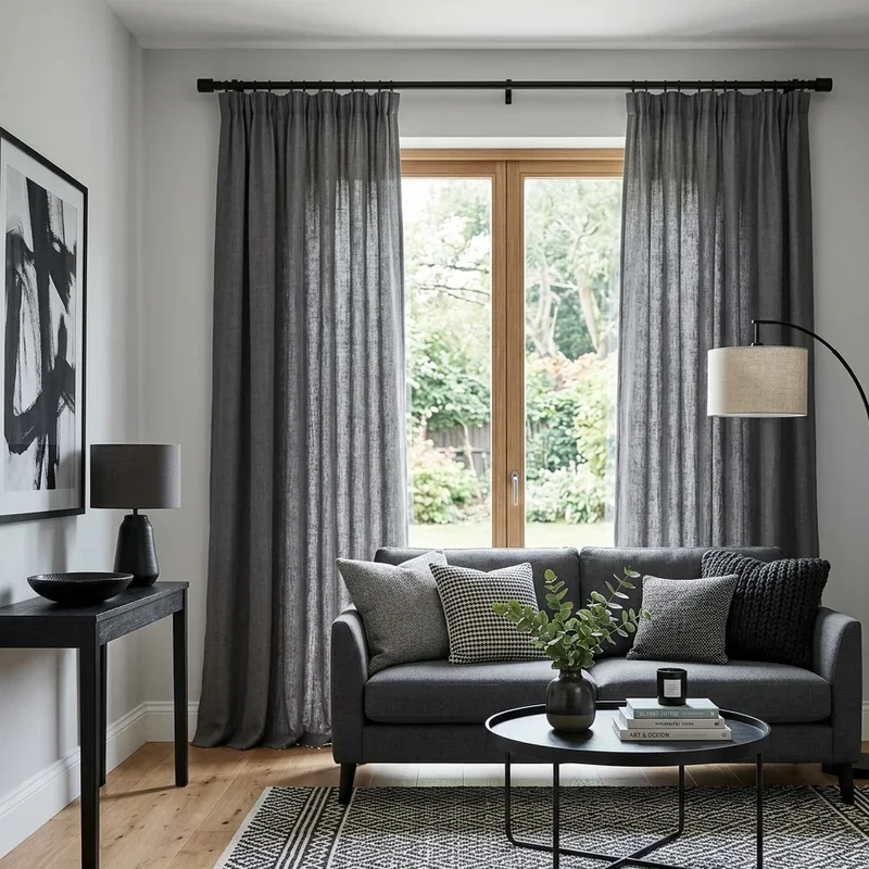 Gray and Black Living Room Ideas