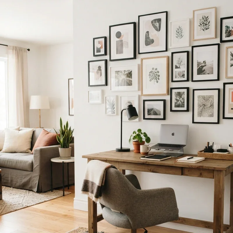 Home Office in Living Room Ideas