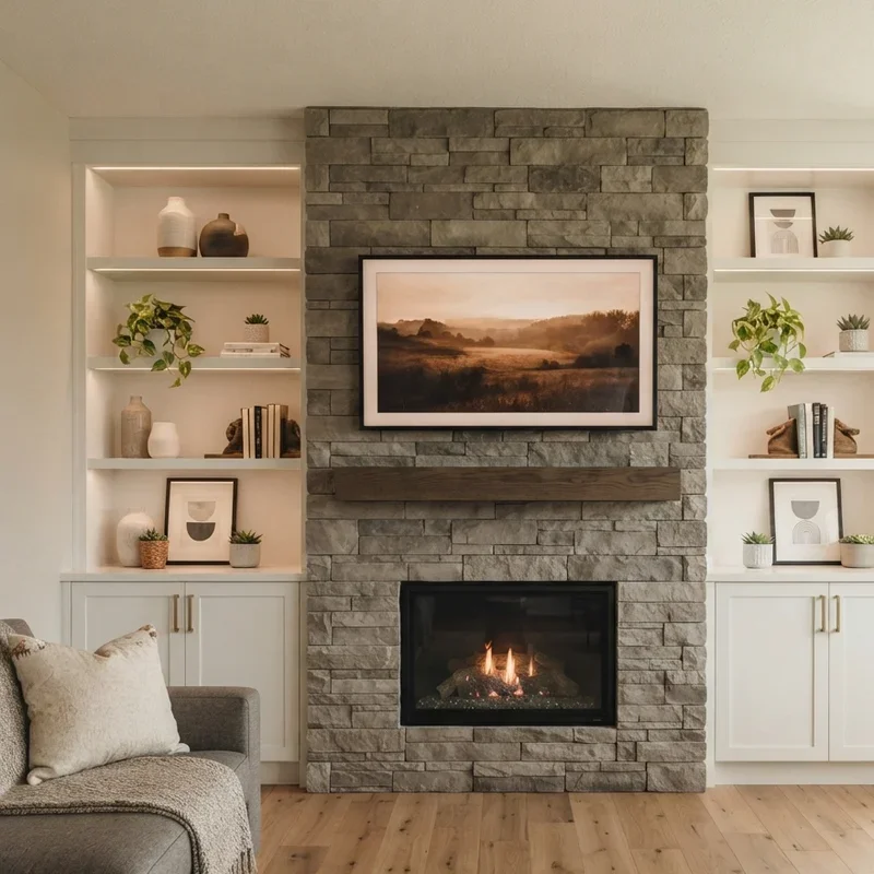 Fireplace TV Accent Wall Ideas