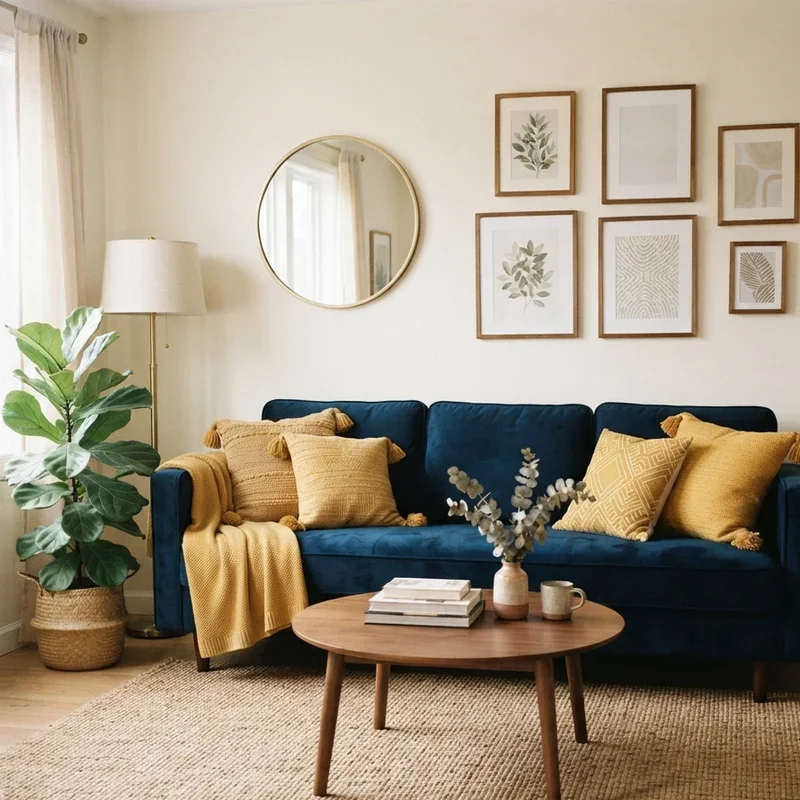 Navy Couch Living Room Ideas