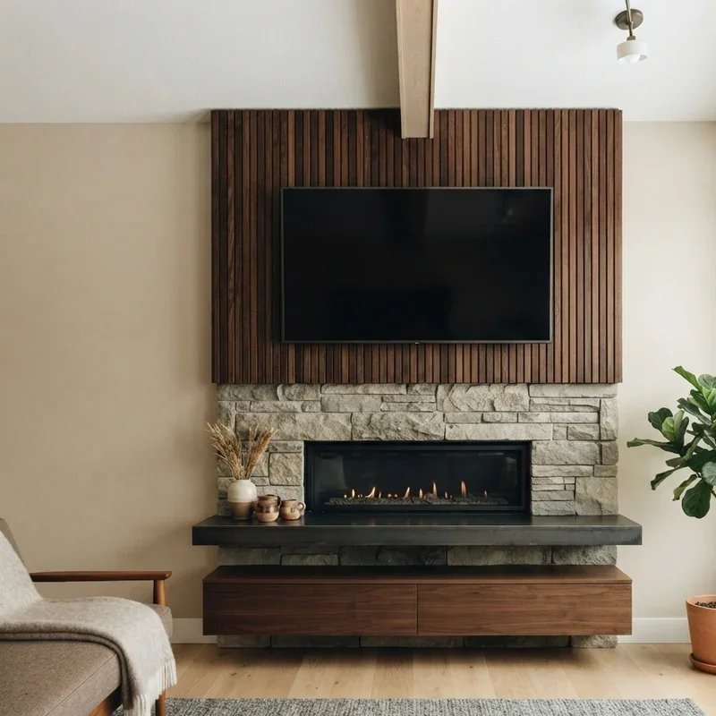 Fireplace TV Accent Wall Ideas