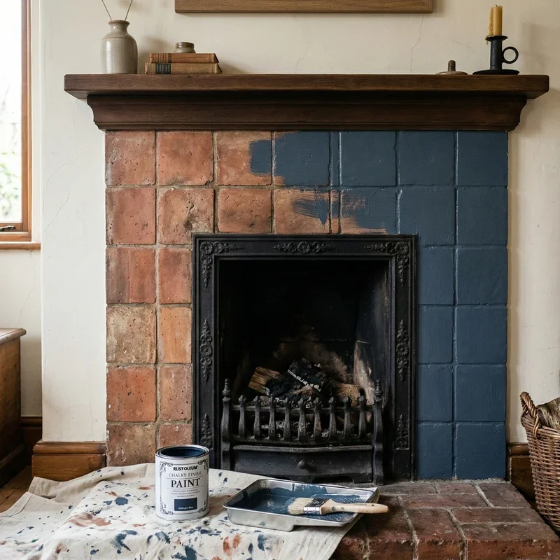 Can You Paint Fireplace Tile? What to Know