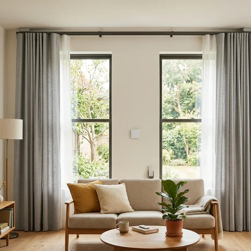 3 Window Living Room Curtain Ideas
