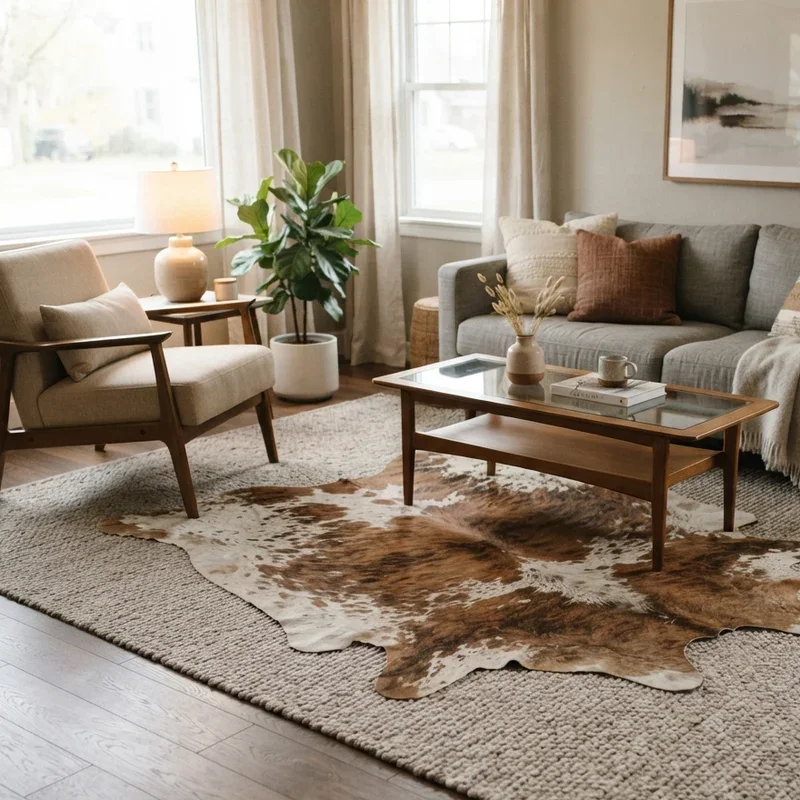 Rug on Carpet Living Room Ideas