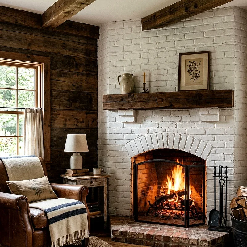 Farmhouse Corner Fireplace Ideas
