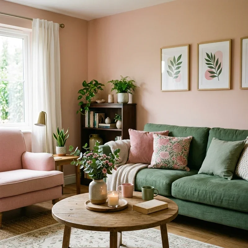 15 Pink and Green Living Room Ideas for Stylish Homes