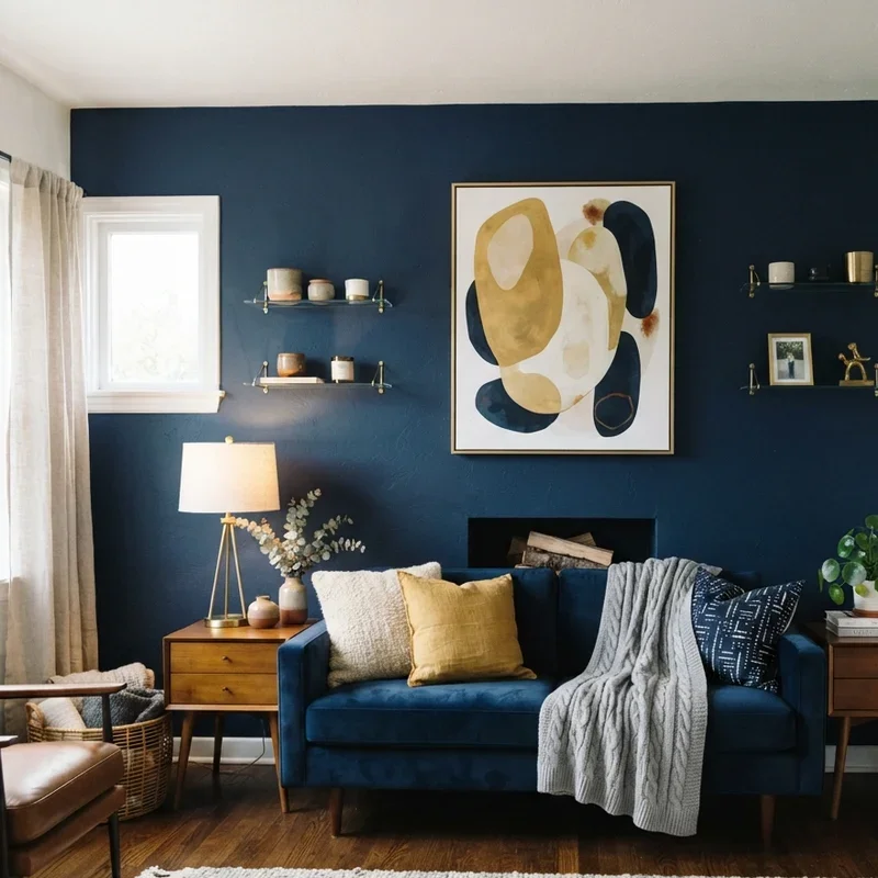 Navy Living Room Ideas