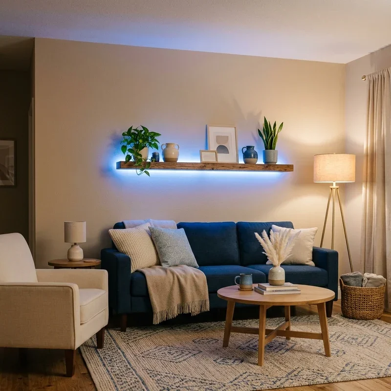 Beige and Blue Living Room Ideas