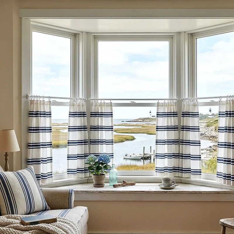 Short Bay Window Curtains Ideas