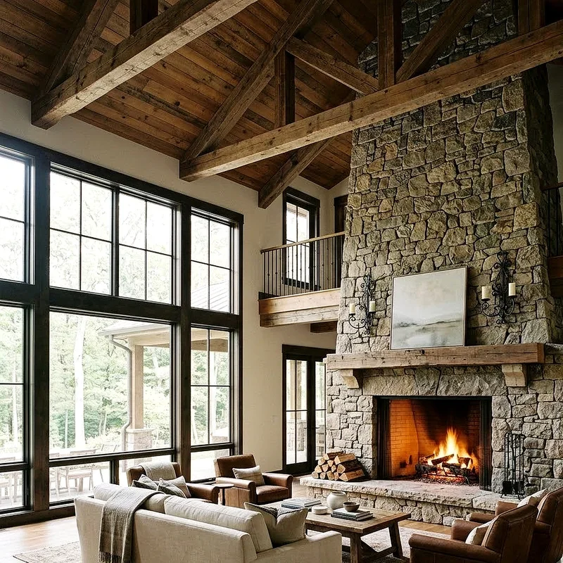 Two Story Fireplace Ideas