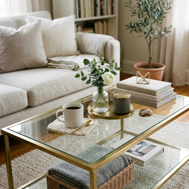 Glass Coffee Table Decor Ideas
