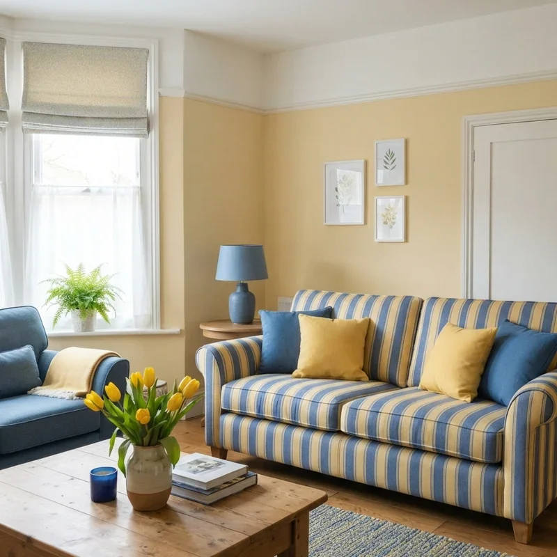Blue and Yellow Living Room Decorating Ideas