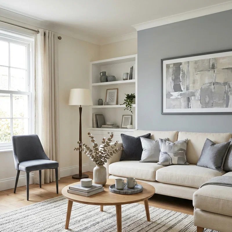 Classy Cream and Grey Living Room Ideas