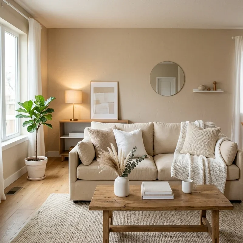 Warm Beige Living Room Ideas