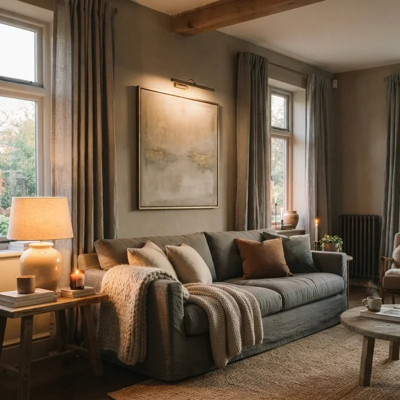 Warm Cozy Grey Living Room Ideas