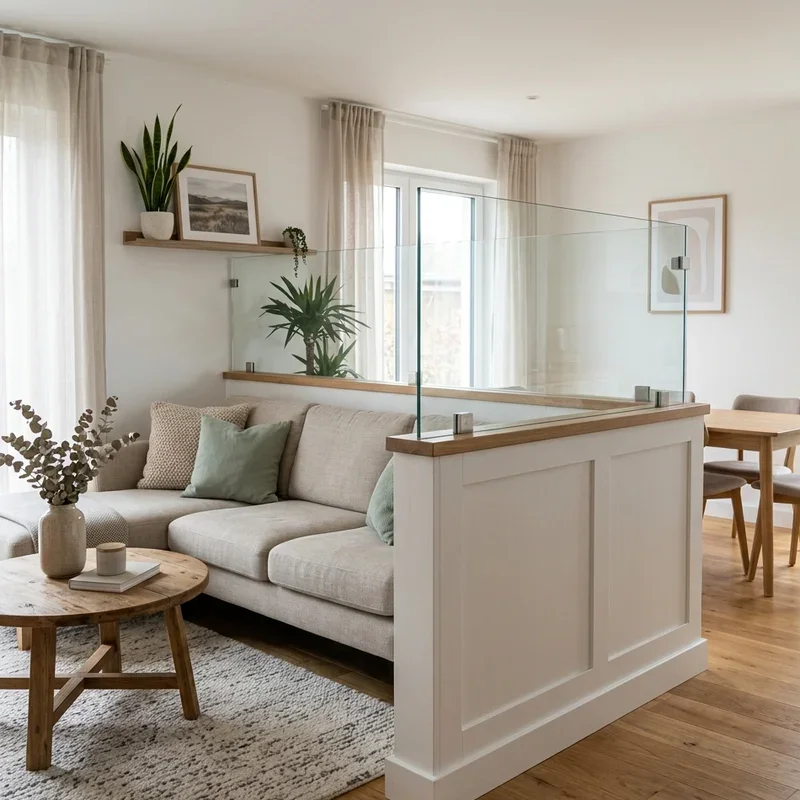 Half Wall Living Room Ideas