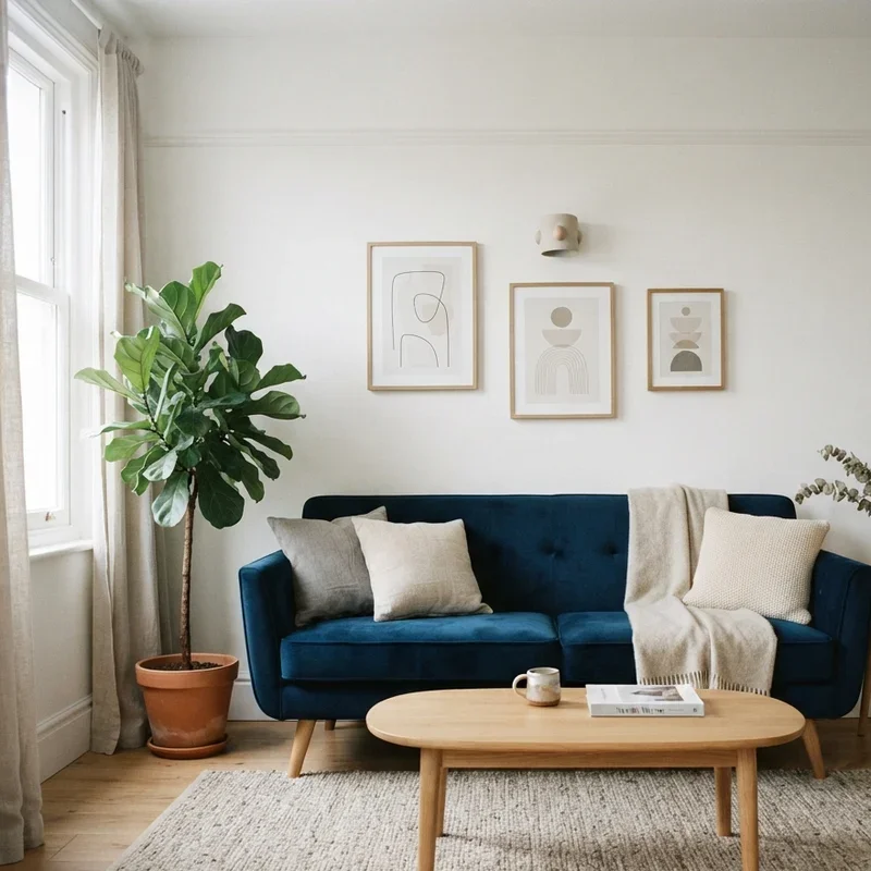 Blue Velvet Sofa Living Room Ideas