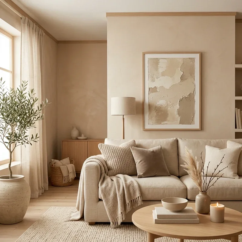 Warm Beige Living Room Ideas