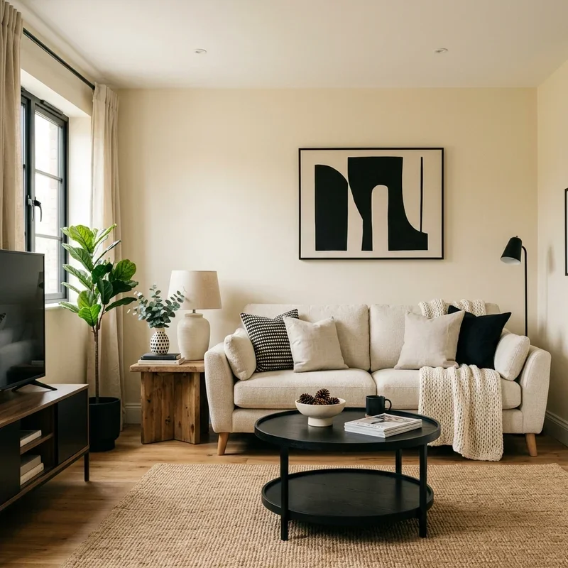 Black and Cream Living Room Ideas