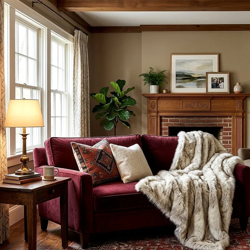 Burgundy Sofa Living Room Ideas