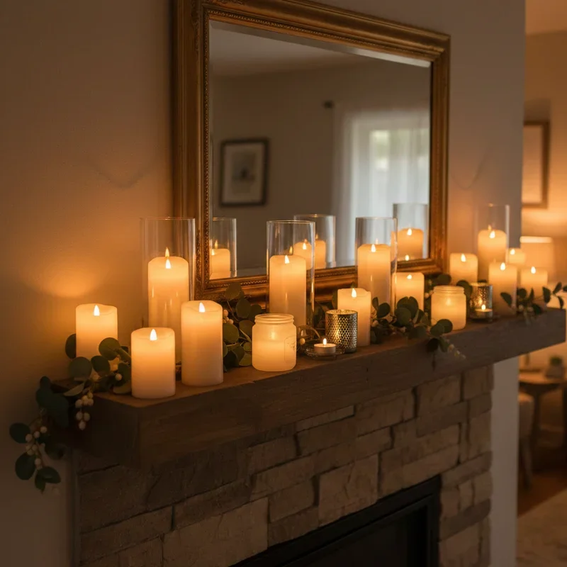 Fireplace Mantel Lighting Ideas
