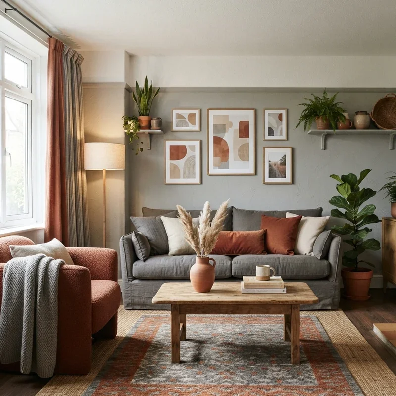 Warm Cozy Grey Living Room Ideas