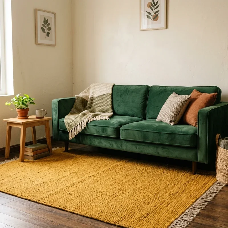 Green Couch Rug Ideas