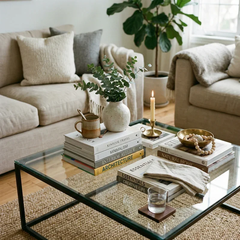 Glass Coffee Table Decor Ideas
