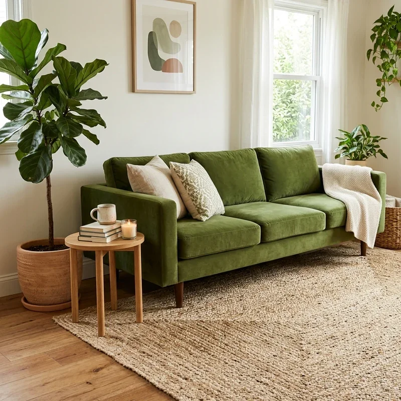Green Couch Rug Ideas