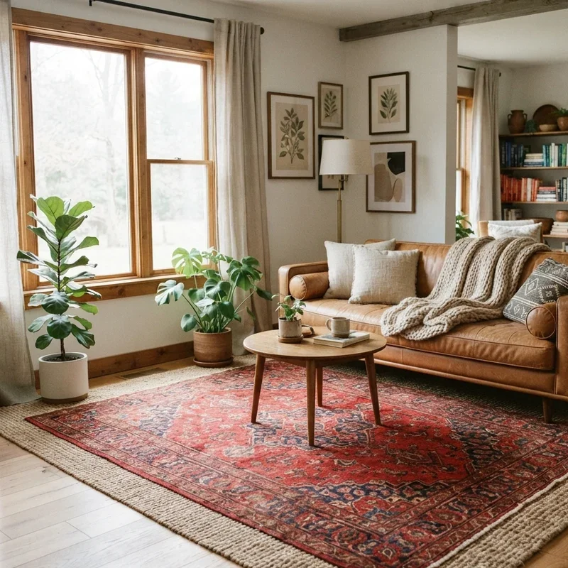 Red Persian Rug Living Room Ideas