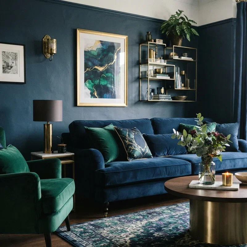 Navy Living Room Ideas