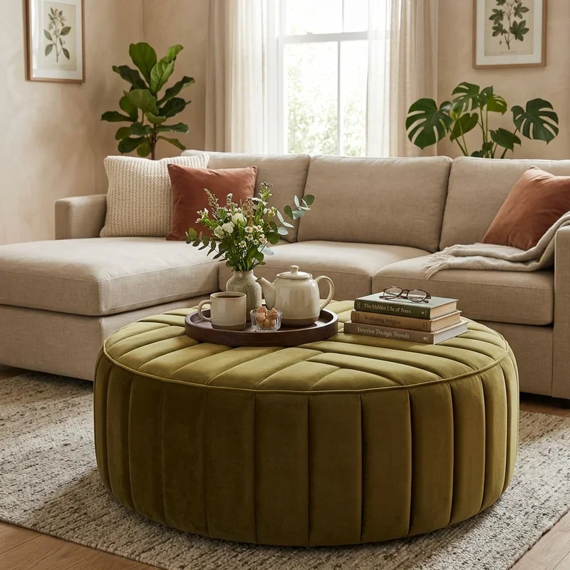 Ottoman as Coffee Table Ideas