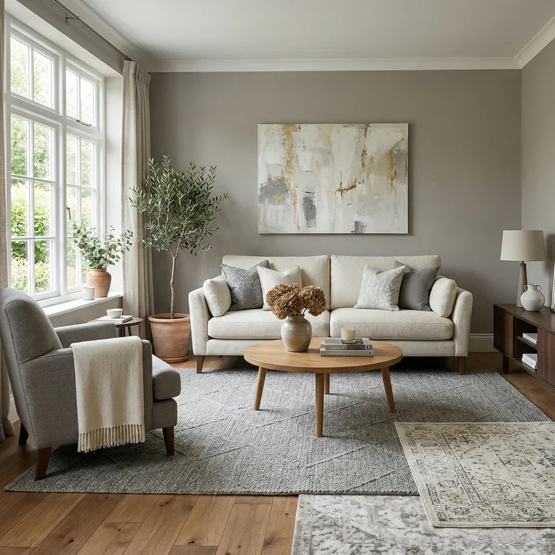 Classy Cream and Grey Living Room Ideas