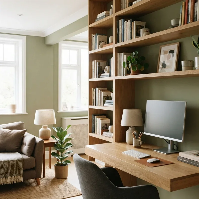 Home Office in Living Room Ideas