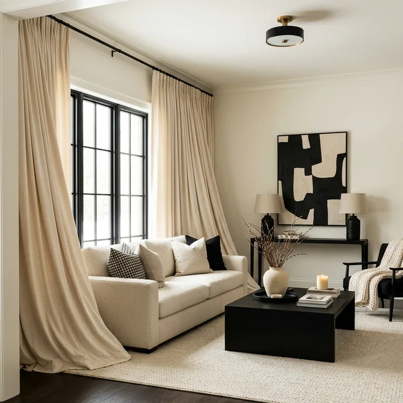 Black and Cream Living Room Ideas