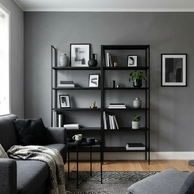 Gray and Black Living Room Ideas