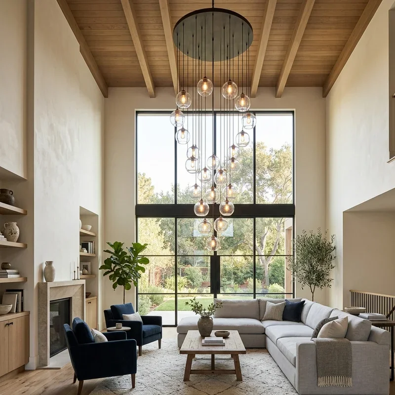 High Ceiling Living Room Lighting Ideas