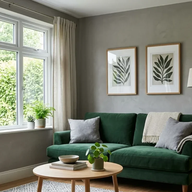 Green and Grey Living Room Ideas