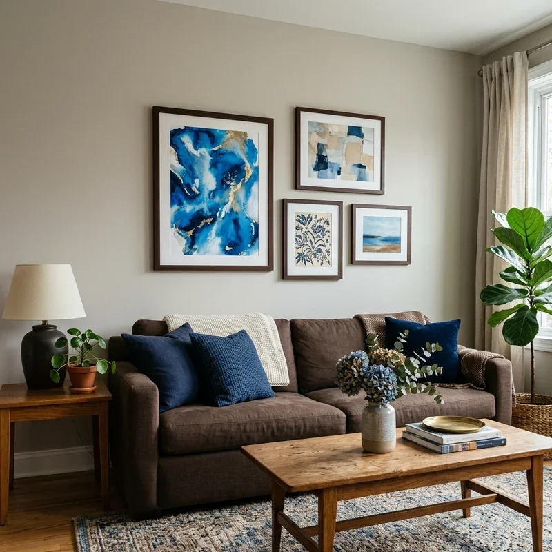 Blue and Brown Living Room Ideas
